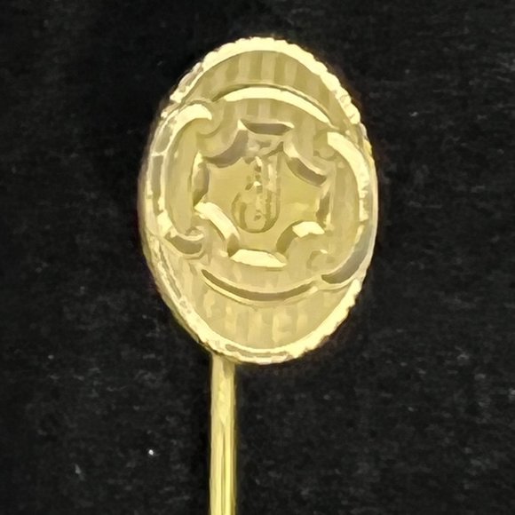 Vintage GLP Co Gold Tone Old English Initial J Stick Pin (2946) - Picture 2 of 4